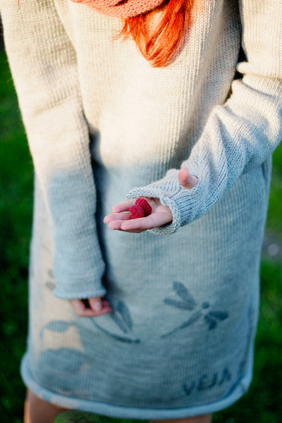 Cute chunky wool sweater Fog | V&Eacute;JA | Flamingolandia