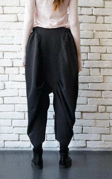 Cold wool drop croth black pants | META series | Flamingolandia