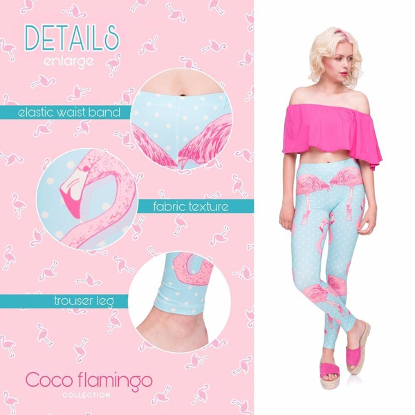 High Waist Leggings - Flamingo gang | Flamingolandia
