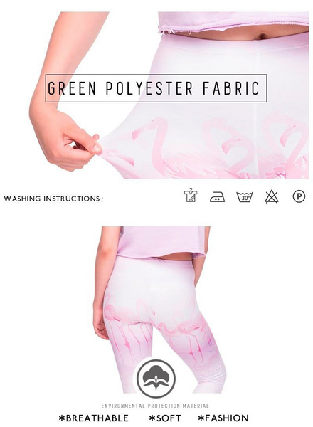 High waist stretchy leggings - Rosy Flamingo Dream | Flamingolandia