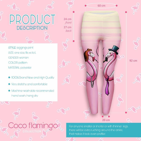 High Waist Woman Pants - Smoking Flamingos | Flamingolandia