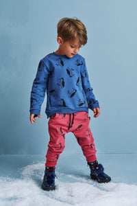 Kids red cotton pants with pockets - Woodpecker! | Flamingolandia