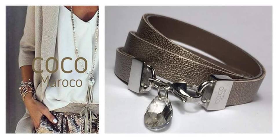 Natural leather bracelet -    &quot;CM secret. Shine&quot; Coco Maroco | Flamingolandia