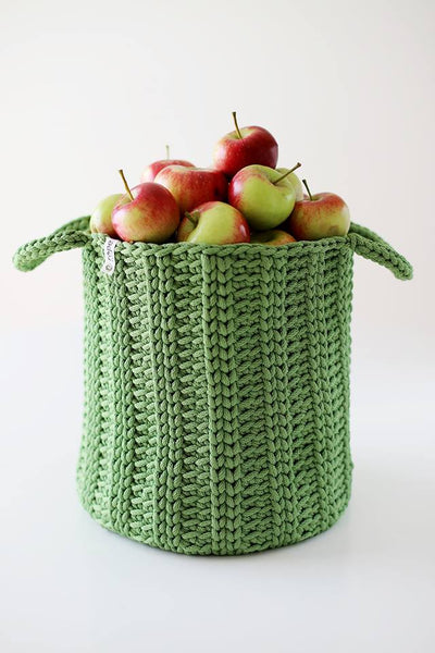 Rope croatched basket - Green Magic | Flamingolandia