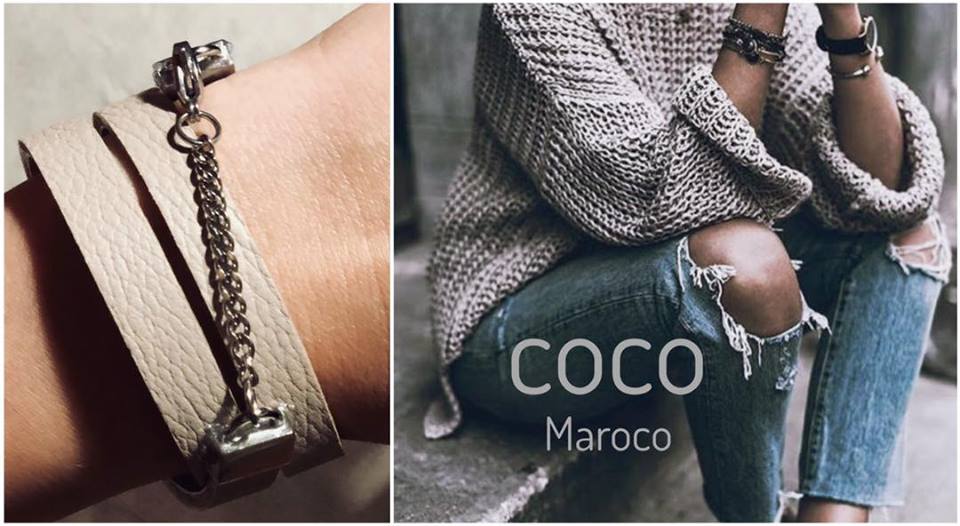 Natural leather bracelet -    &quot;CM secret. Simple me &quot; Coco Maroco | Flamingolandia