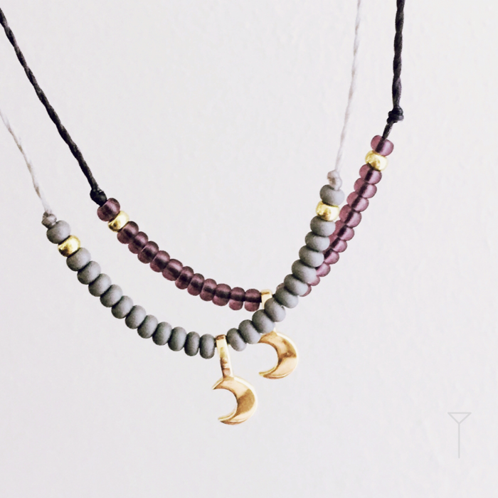 Necklace pendant Golden Moon TULUA | Flamingolandia