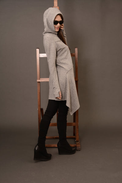 Asymetric long hoodie | Danellys u10e6 | Flamingolandia