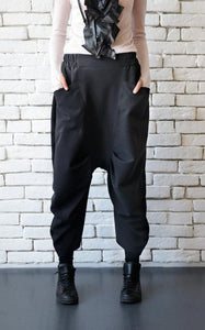 Cold wool drop croth black pants | META series | Flamingolandia