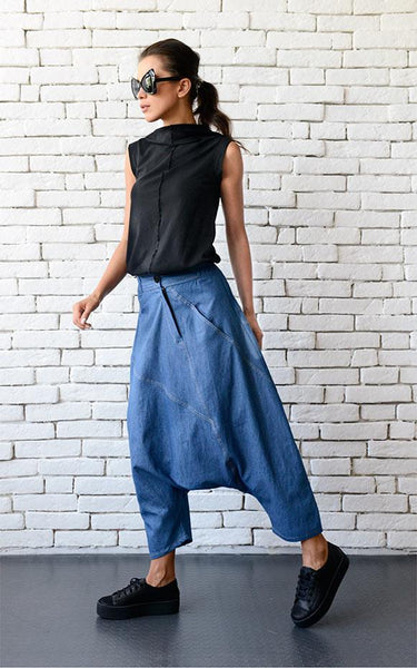 Loose design denim pants | META series,Leggings | Women fashio shop|  Flamingolandia.online