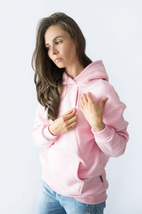 Breastfeeding cozy hoodie - PINK | Flamingolandia