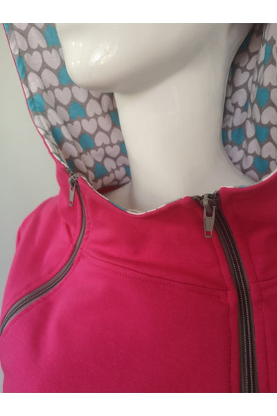 Breastfeeding cozy hoodie - HARD PINK! | Flamingolandia