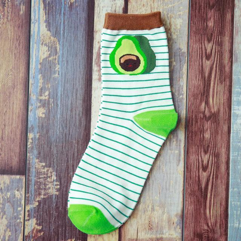 Green avocado socks to color Your days | Flamingolandia