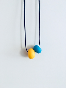 Handmade accesories VI&Scaron;TA - Yellow love goes blue | Flamingolandia