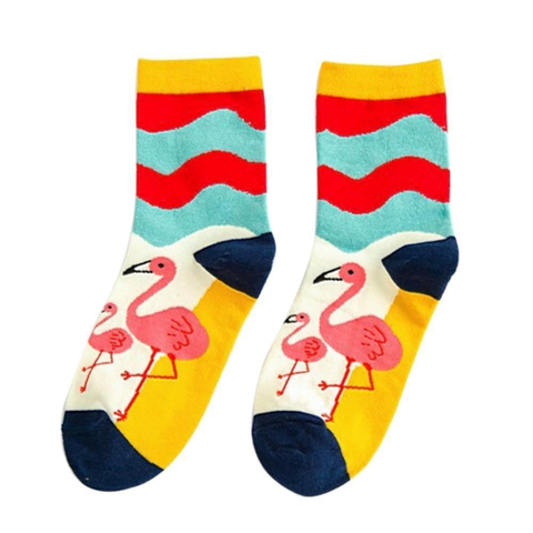 Happy flamingo Socks to brighten Your every day | Flamingolandia