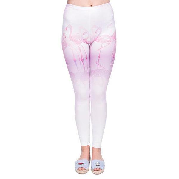 High waist stretchy leggings - Rosy Flamingo Dream | Flamingolandia