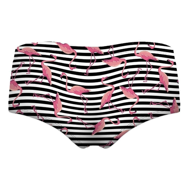 Hipster brief panties Black &amp; White Flamingo | Flamingolandia