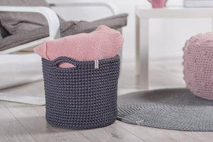 Rope crotched Scandinavian storage basket | Flamingolandia