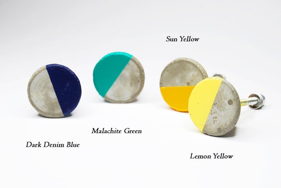 Cabinet Knob from Concrete  | Truncated Cone in variuos colors | Flamingolandia