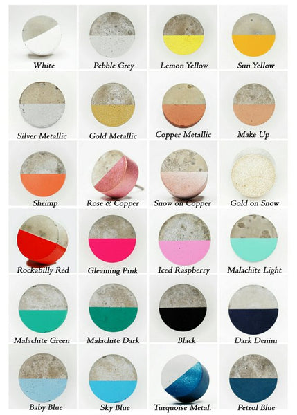 Concrete cabinet knob round diamond shape |  A lot colors to choose | Flamingolandia