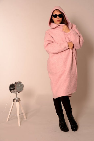 Wool oversized coat cardigan pink | Danellys u10e6 | Flamingolandia