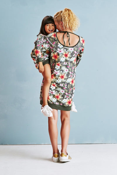 Casual girl long sleeve dress - The flower garden! | Flamingolandia