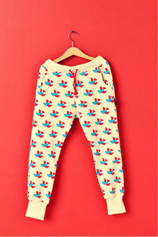 Kids cotton pants with pockets - Fishes! | Flamingolandia