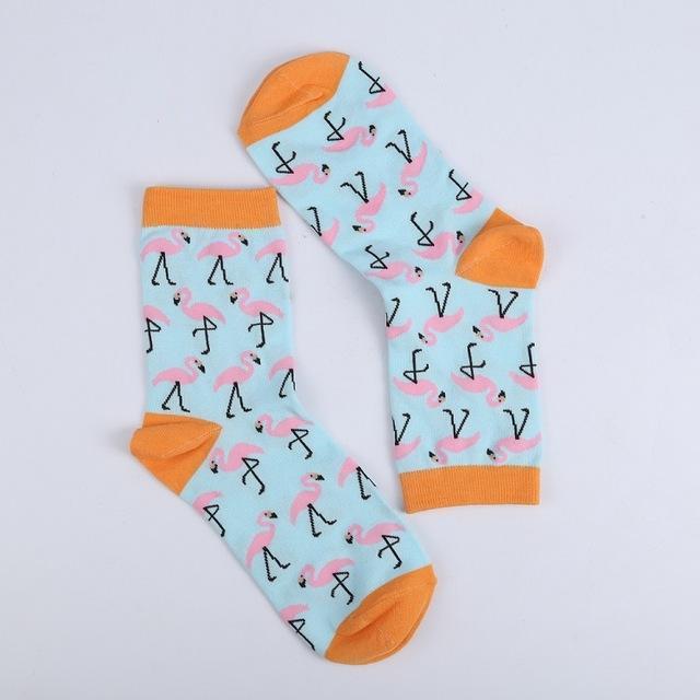 Modeager Japan Brand Harajuku Flamingo Women Socks | Flamingolandia