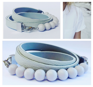 Natural leather bracelet -   &quot;CM secret. Lightly&quot; Coco Maroco | Flamingolandia