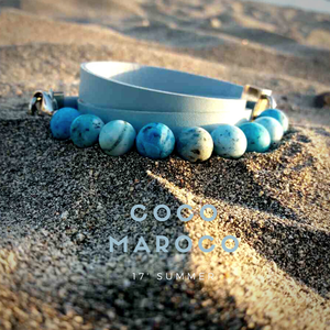 Natural leather bracelet -   &quot;CM Secret - Ocean&quot; Coco Maroco | Flamingolandia