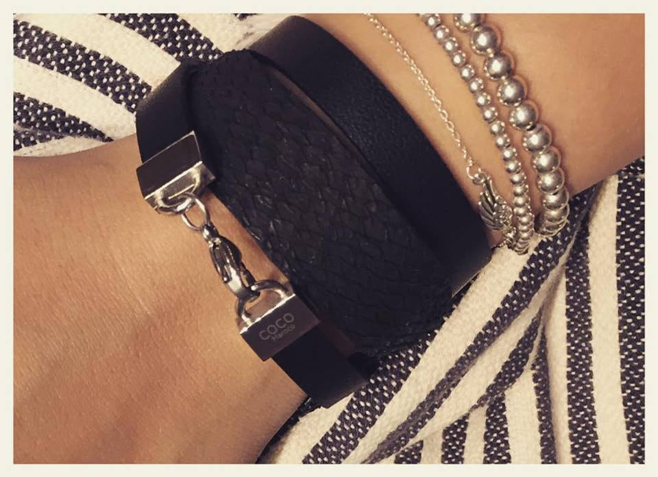 Natural leather bracelet -    &quot;CM secret. Black Addiction&quot; Coco Maroco | Flamingolandia