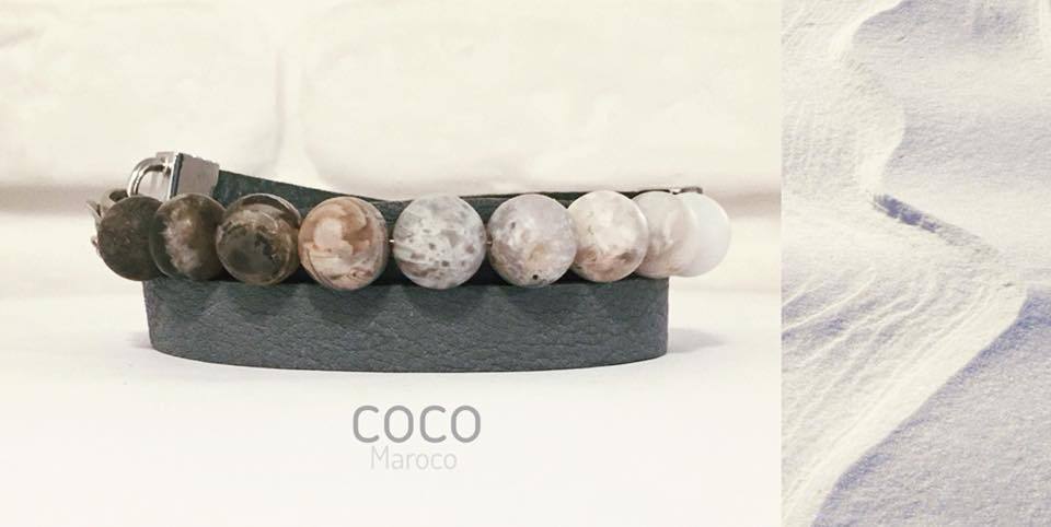 Natural leather bracelet -    &quot;CM secret. Ocean sand&quot; Coco Maroco | Flamingolandia