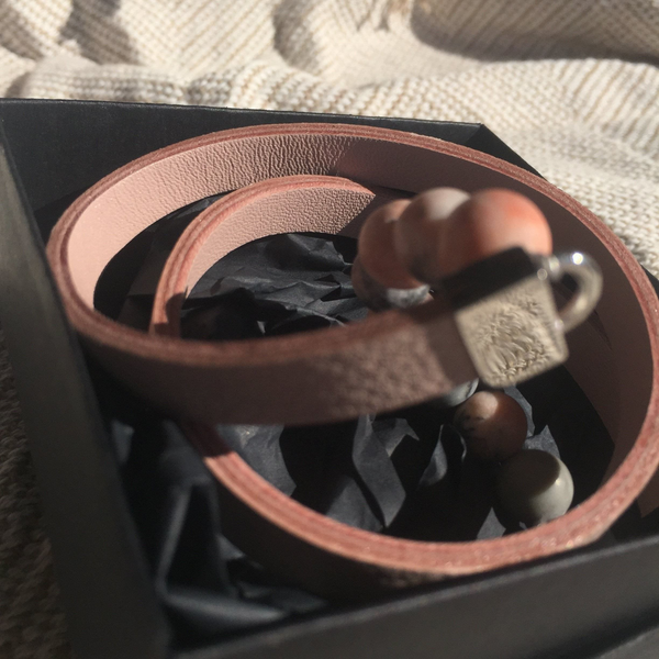 Natural leather bracelet -    &quot;CM secret. Privilege&quot; Coco Maroco | Flamingolandia