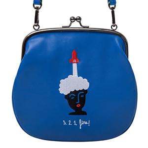 PU leather crossbody bag with metal hasp - 3.2.1 fire! | Flamingolandia