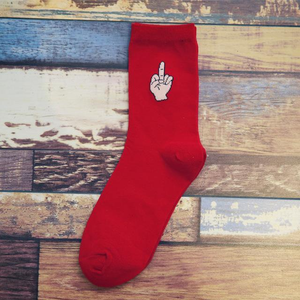 Red Fuck of socks for women for angry days | Flamingolandia