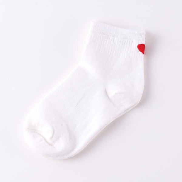 Red Heart Colorful Cotton Socks  - To be Cute in details | Flamingolandia