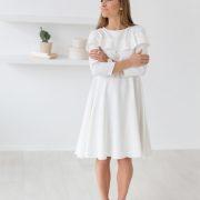 Spring-Fall dress - White warm color | Flamingolandia