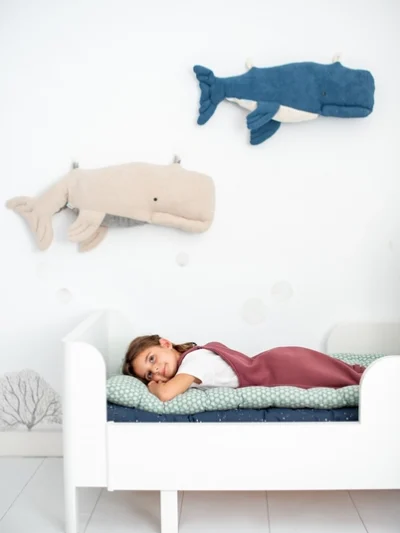 Pack of 2 Whales Beige and Blue