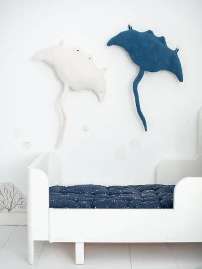 Pack 2 Manta Ray Blue and White