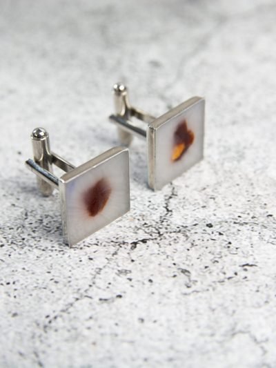 Cufflinks  | Gray amber