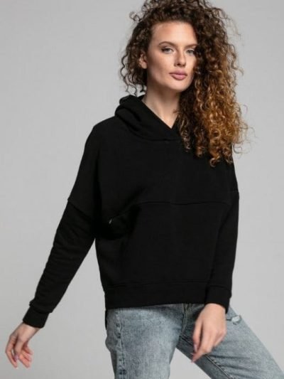 Breastfeeding hoodie COMFY - BLACK
