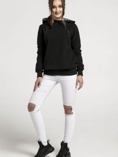 Breastfeeding cozy hoodie - Black checker!