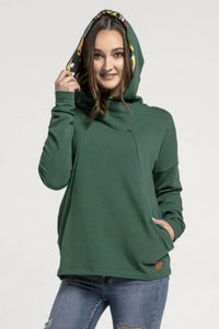 Nursing top hoodie - Green Jungle!
