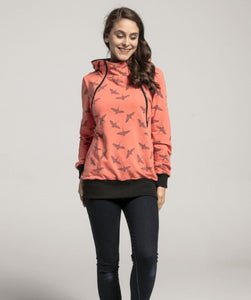 Breastfeeding coral hoodie - GRUS!