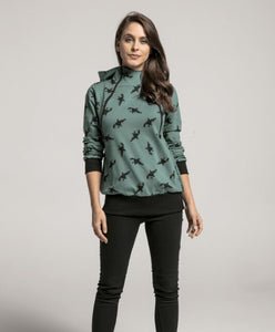 Breastfeeding green hoodie - ORCA!
