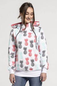 Breastfeeding cozy hoodie - PINEAPPLES!