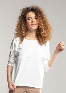 Breastfeeding longsleeve V white