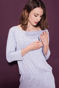 Breastfeeding dress - Grey dream