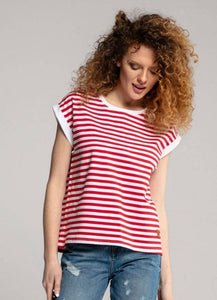 Breastfeeding T-Shirt - Stripes red!