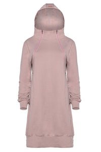Breastfeeding trendy hoodie dress- PINK hoodie!
